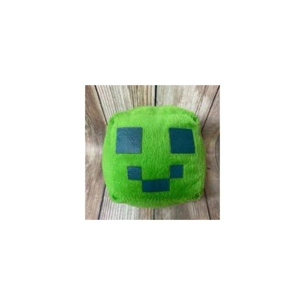 Minecraft Creeper Head Toy Plush Green Square 4” x 4”